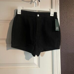 Black high waisted shorts size 4